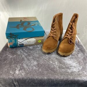 OTBT Brown Suede Lace-Up Boots